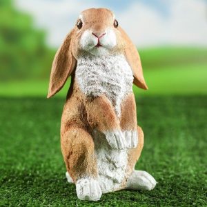 Садовая фигура Заяц вислоухий стоячий, 24х16 см.