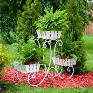 Кованая подставка для цветов Кантри арт. 21136, 25х59х77 см.