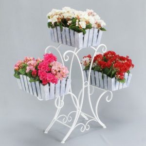 Кованая подставка для цветов Кантри арт. 21144, 88х85х40 см.