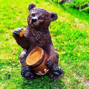 Садовая фигура Медведь с мёдом, 60 см.