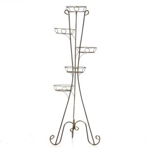 Кованая Стойка для 5-ти цветов арт. 21087, 57х151х58 см.
