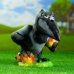 Садовая фигура Ворона с яблоком 30х37х24 см.
