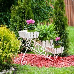 Кованая подставка для цветов Кантри арт. 21137, 25х46х79 см.