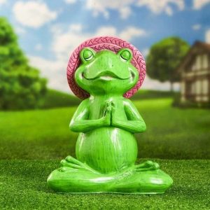 Садовая фигура Лягушка в позе лотос 32х27 см