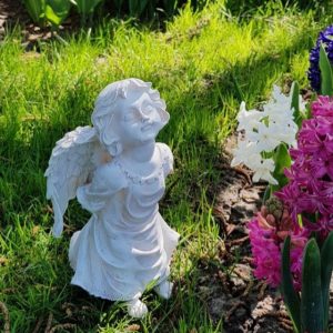 Садовая фигура Ангел стоячий, 14х26 см.