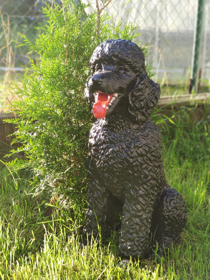 Садовая фигура собака Пудель, 65х40 см.