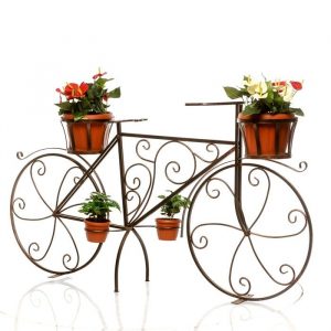 Кованая подставка для цветов Велосипед арт. 19002, 58х191х198 см.