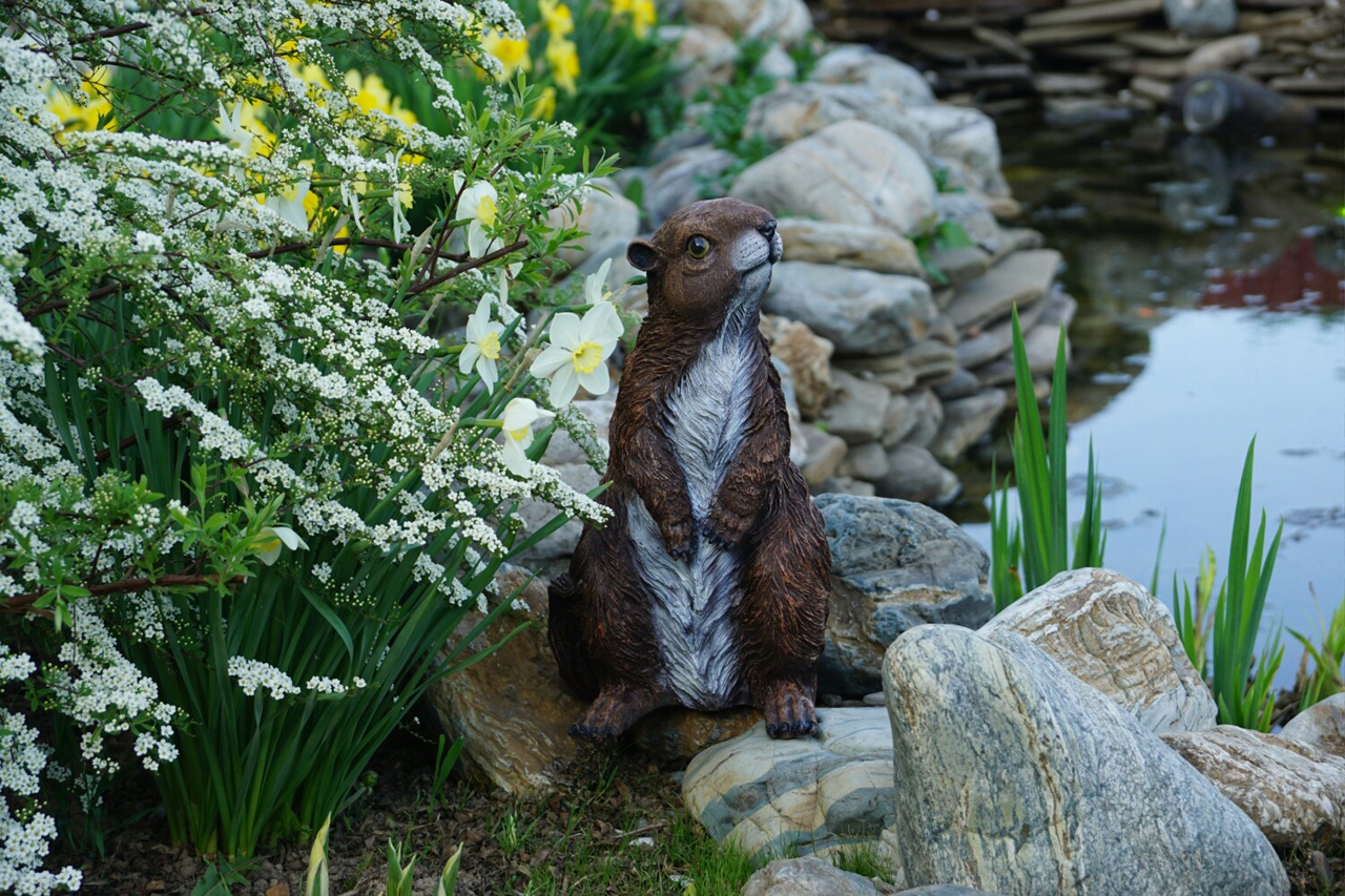 Садовая фигура Выдра, 36х28 см.