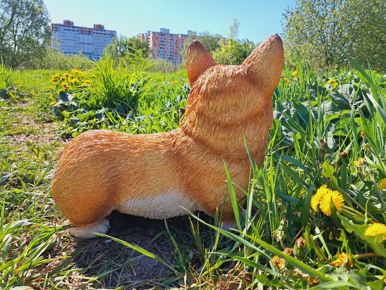 Садовая фигура Корги 40х37х21 см — изображение 4