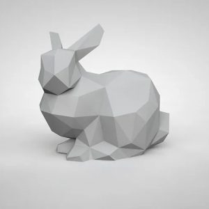Полигональная скульптура Заяц 60х50х60 см