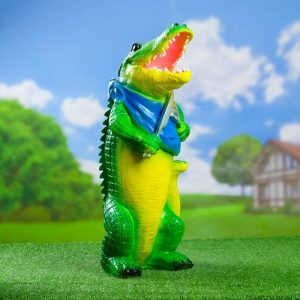 Садовая фигура Крокодил повар 60х35 см.