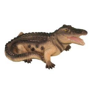 Садовая фигура Крокодил маленький новый, 15х31 см.