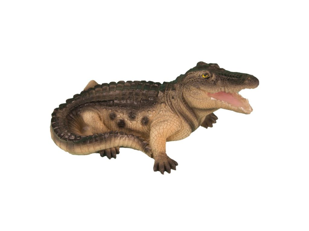 Садовая фигура Крокодил маленький новый, 15х31 см.