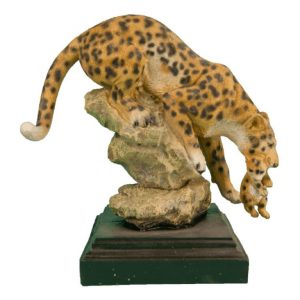 Скульптура Леопард с котёнком 25х24 см