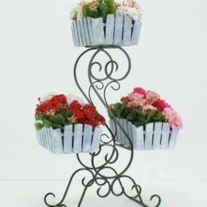 Кованая подставка для цветов Кантри арт. 21146, 98х66х40 см.