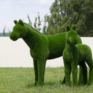 Топиари лошадь и жеребёнок, 195x255x75 см.