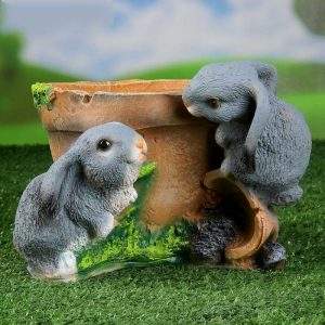 Кашпо Два зайца у горшочка