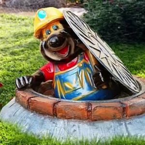 Декоративная крышка на люк Крот, 92х65х90 см.