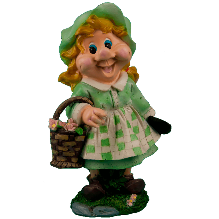 Садовая фигура Девочка с корзинкой в руке 20х33 см.