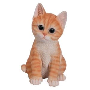 Садовая фигура Котенок рыжик, 15.5х10х18.5 см.