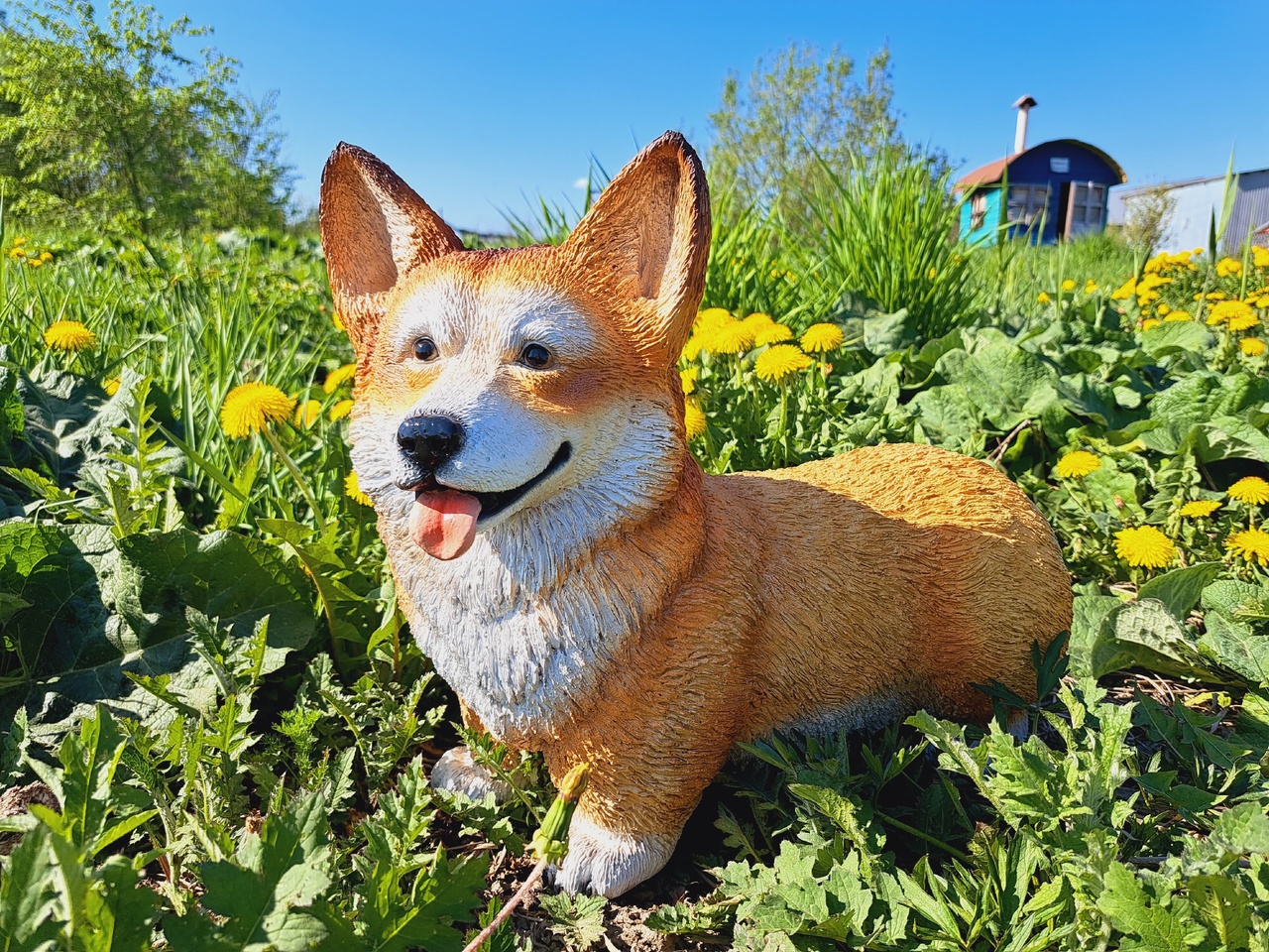 Садовая фигура Корги 40х37х21 см — изображение 2