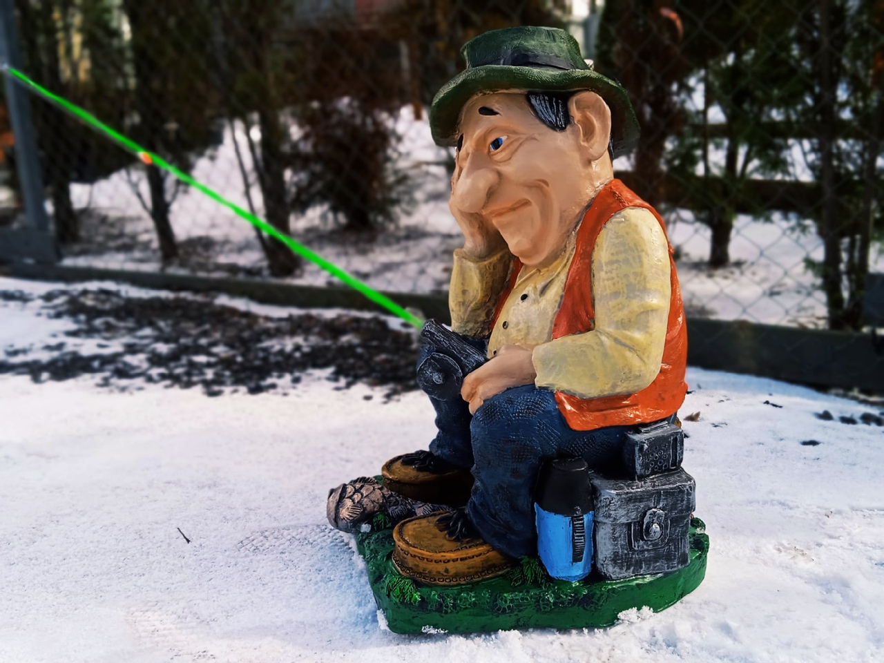 Садовая фигура Рыбак, 52х32х24 см. — изображение 3