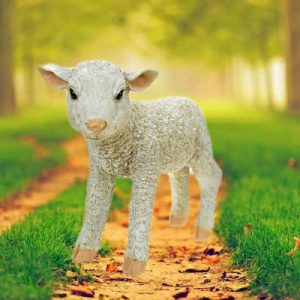 Садовая фигура ягненок, 34х50 см.