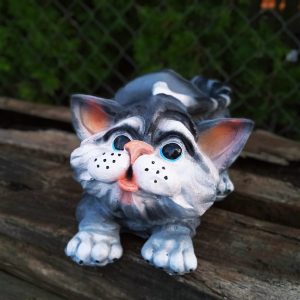 Садовая фигура Котенок лежит, 45х24 см.