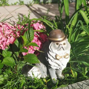Садовая фигура Кот в шляпе котелок, 30х25 см.