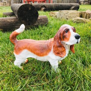 Садовая фигура собака Бассет, 48х39 см.