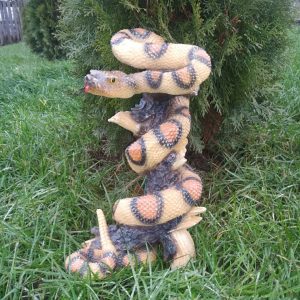 Садовая фигура Змея коричневая, 40х23 см.