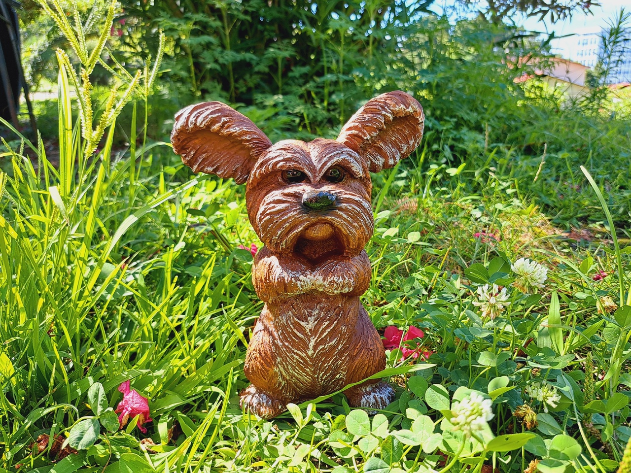 Садовая фигура Собачка "Бука", 23х18 см. — изображение 2