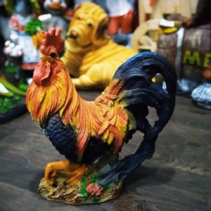 Садовая фигура Петух с большим хвостом  45 см.