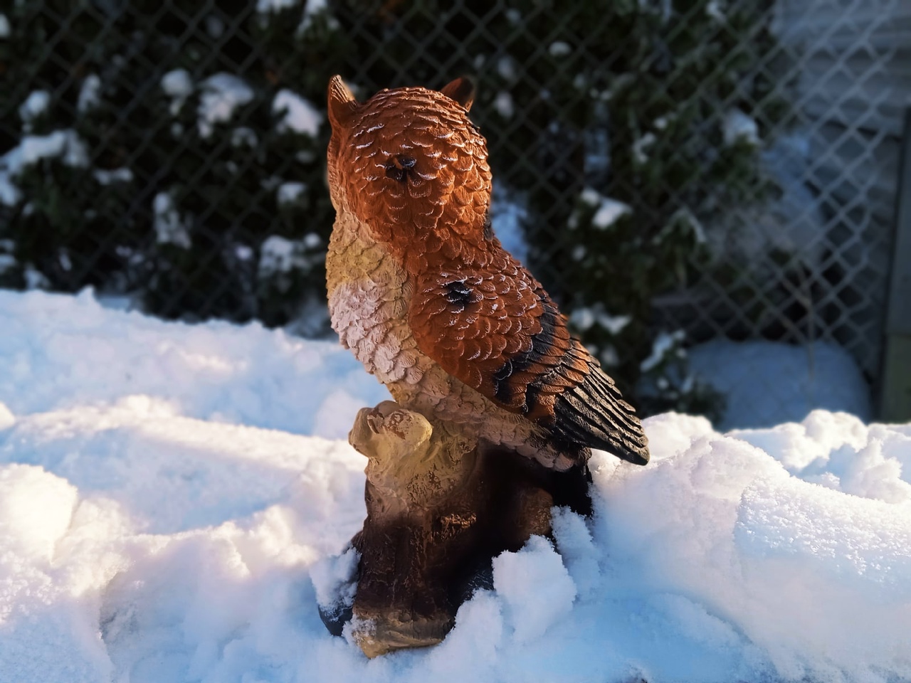 Садовая фигура Филин на коряге, 38х22 см. — изображение 4