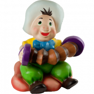 Садовая фигура Свинка с гармошкой 52х48 см.