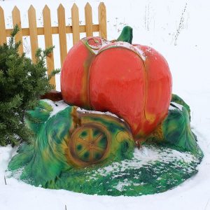 Декоративная крышка на люк Тыква-карета, 90х70х120 см.