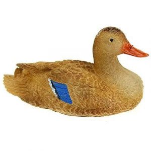 Садовая фигура Утка маленькая сидячая №1, 23х14 см.