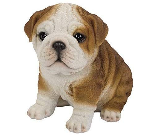 Садовая фигура Щенок английского бульдога, 16х12х15 см.