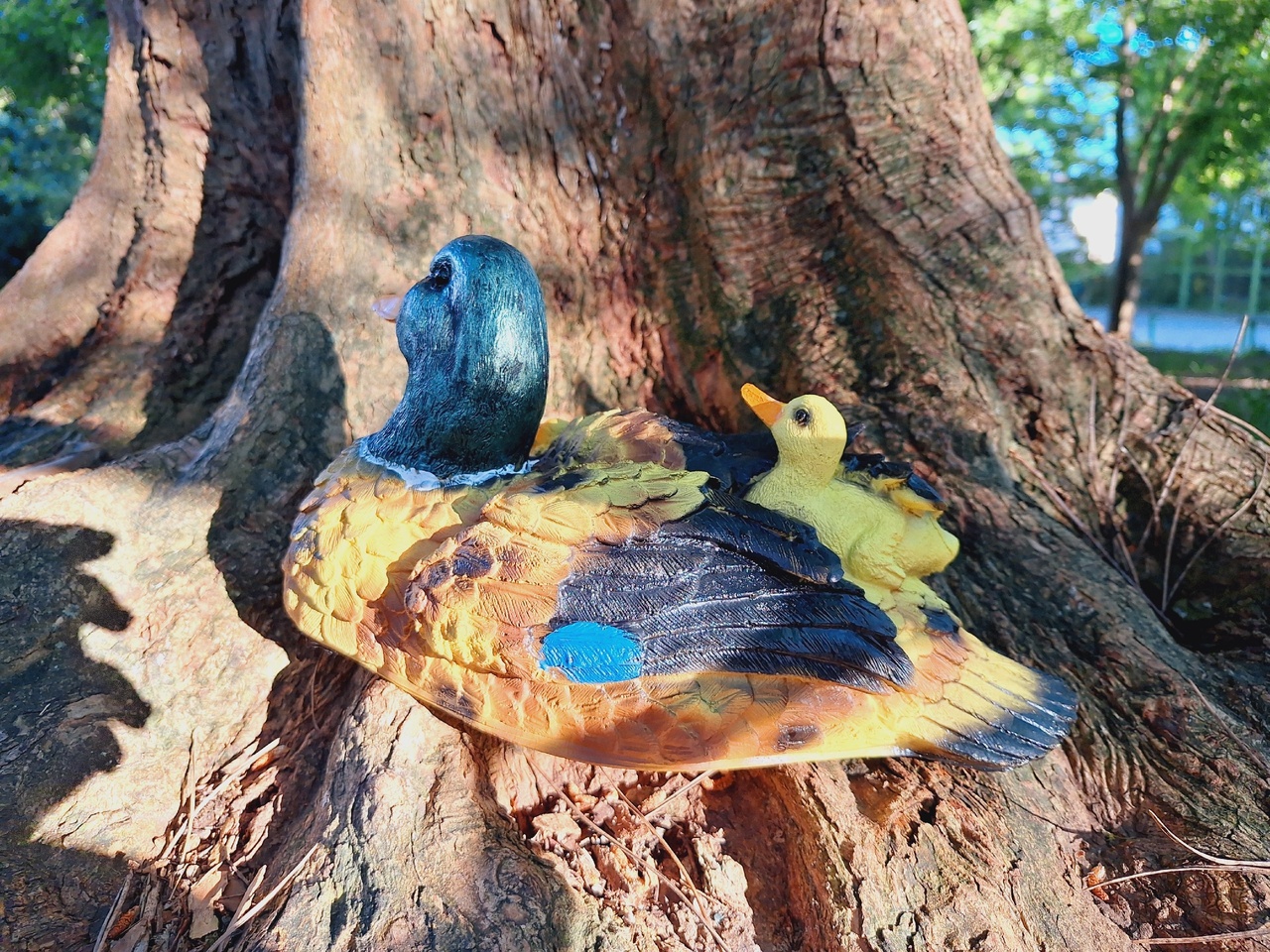 Садовая фигура Утка с утятами, 16х31 см. — изображение 4