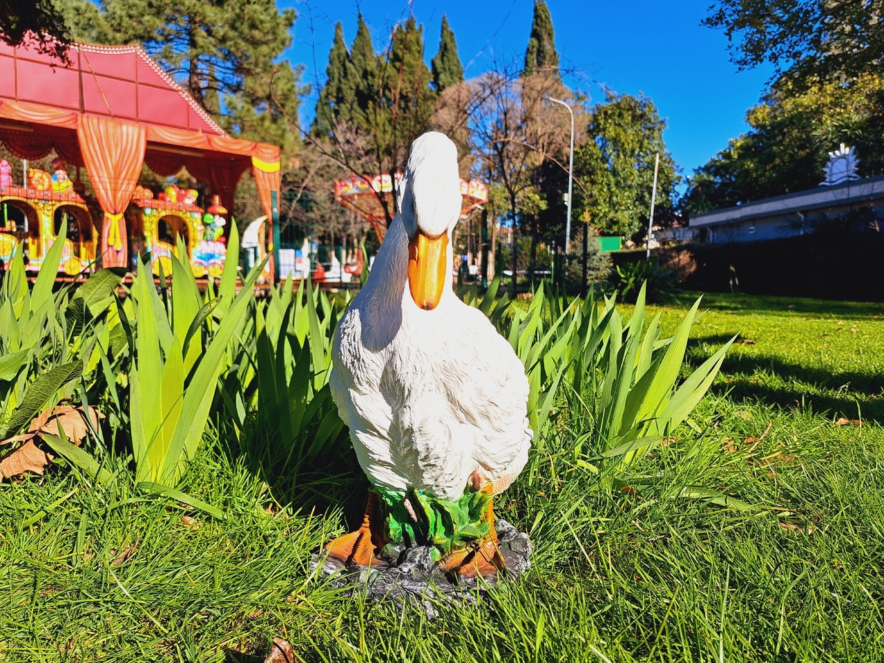 Садовая фигура Гусь белый 42х20х30 см — изображение 4
