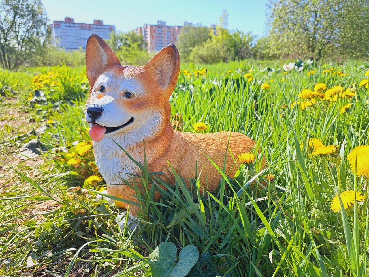 Садовая фигура Корги 40х37х21 см — изображение 3