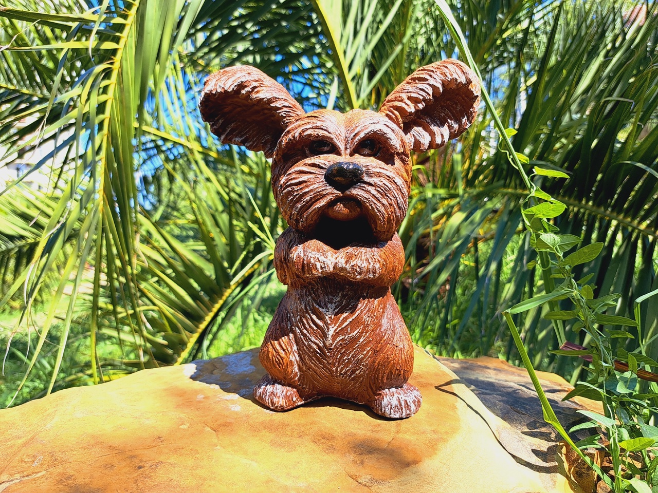 Садовая фигура Собачка "Бука", 23х18 см.