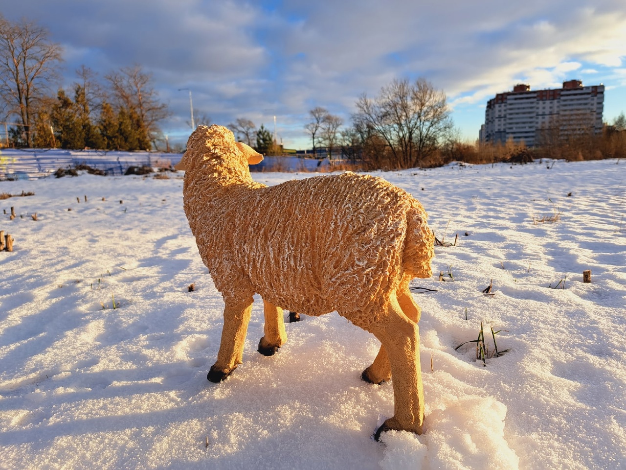 Садовая фигура овечка 48 х 45 см. — изображение 3