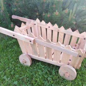 Деревянная тачка мал. 82х35х33 см