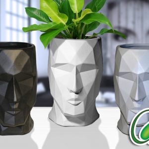 Кашпо голова «Кай», 17х11х16 см.