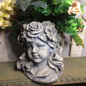 Кашпо голова «Девочка -цветочек»  25х23х13 см.