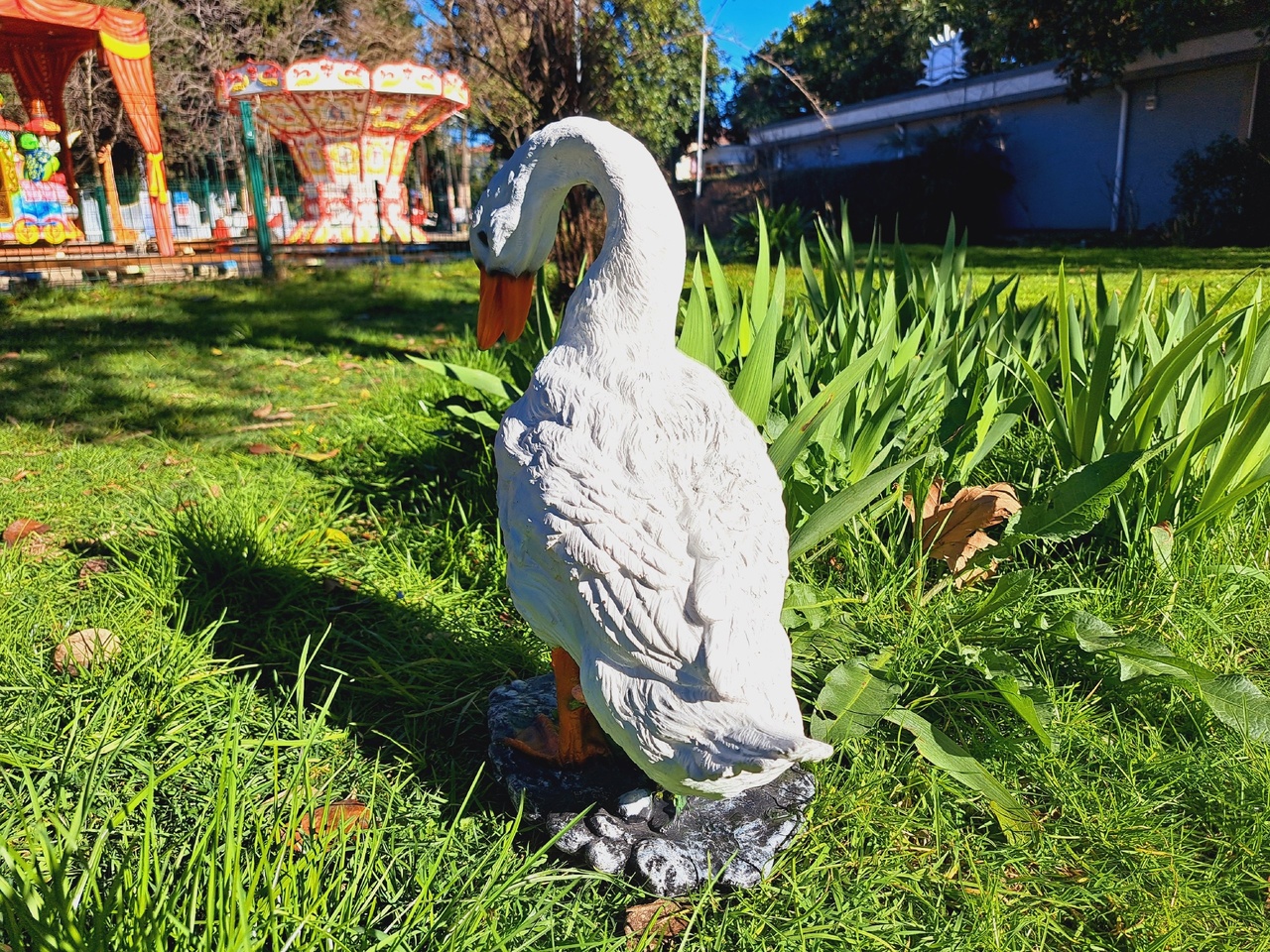 Садовая фигура Гусь белый 42х20х30 см — изображение 5