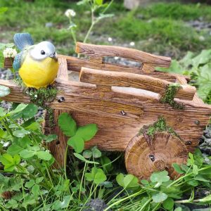 Кашпо Тележка с птичкой 19 х 30 см